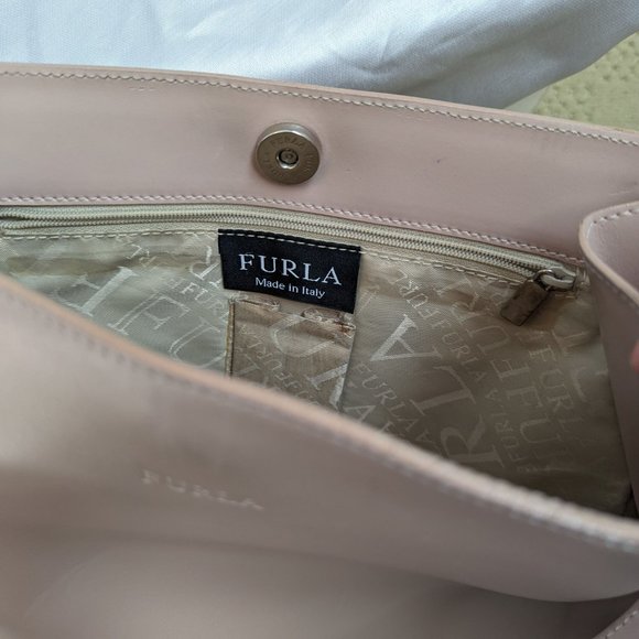 Furla Pale Pink Leather Bag - Picture 7 of 11